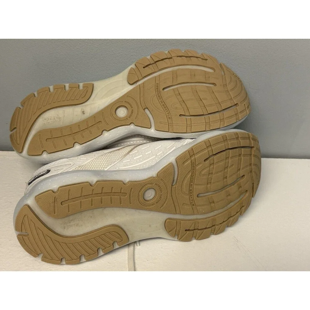 Brooks Glycerin 20 White Tan Women's Running Shoes Size 8.5 Medium 1203691B122